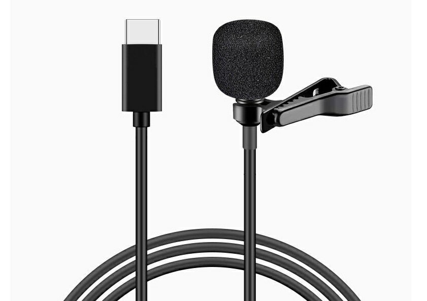 ピンマイク USB Type-C 録音 撮影用マイク 全方向性 コンデンサーマイク 1.5m有線 Androidスマホ対応 /web会議/オンライン会議/動画撮影 dar-pinmictyc