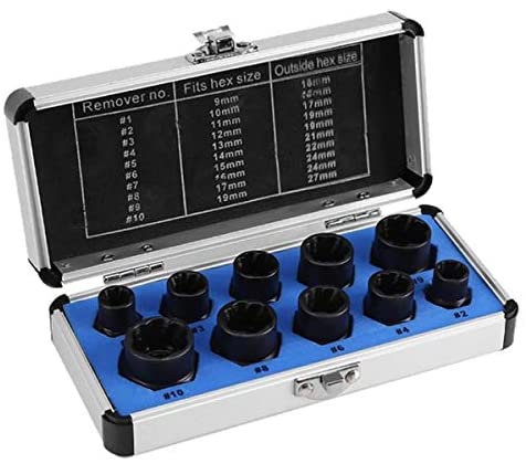 ナットツイスター 10点セット セット 錆びた なめた ネジ山 ナット外し ボルト外し タイヤホイール タイヤ交換のサムネイル