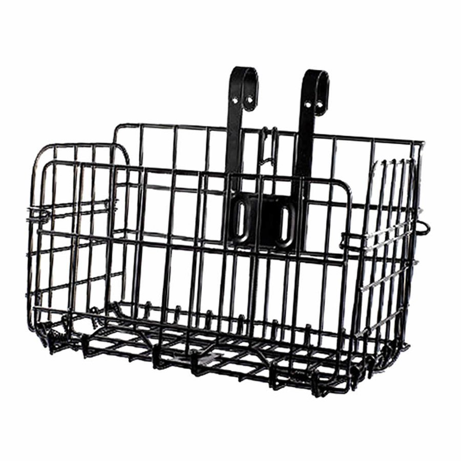 自転車 かご 脱着式 前かご バスケット バイク 後ろ 折りたたみ 大容量 取り付け 簡単 ネット 網 荷台 tec-orikago(4)