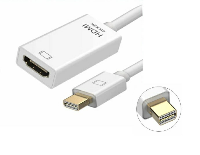 MiniDP to HDMI ϊA_v^[ 4K MacBook Mini DisplayPort to HDMI ϊP[u ~[ g[h Thunderbolt fBXvC j^[p ad-minidphdmi