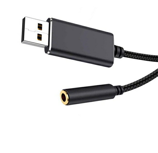 USB to 3.5mm オーディオ 変換 オーディオ ケーブル アダプタ ステレオ ミニジャック 変換ケーブル ZOOM ヘッドホン イヤホン ad-usb35mm 3極 TRS 4極 マイク機能対応