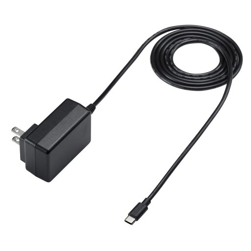 AC充電器 USB Type-Cケーブル一体型 5V/3A サンワサプライ ACA-IP103BK AC充電器 USB Type-Cケーブル一体型 5V/3A サンワサプライ ACA-IP103BK