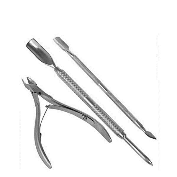 ネイルケアセット 高品質 ステンレス製 さかむけ ささくれ ネイル 手入れ 指先 3点セット キューティクルニッパー&プッシャー 甘皮ケア tecc-nail3...