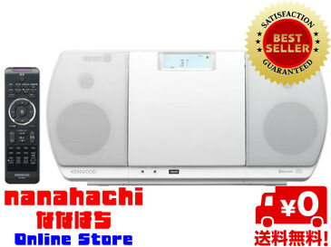 KENWOOD ケンウッド CR-D3-W ホワイト CD/Bluetooth/USBパーソナルオーディオシステム　■薄型フォルムに電動スライドCDドアを採用し、省スペースでの設置を可能としたパーソナルCDシステム【送料無料】