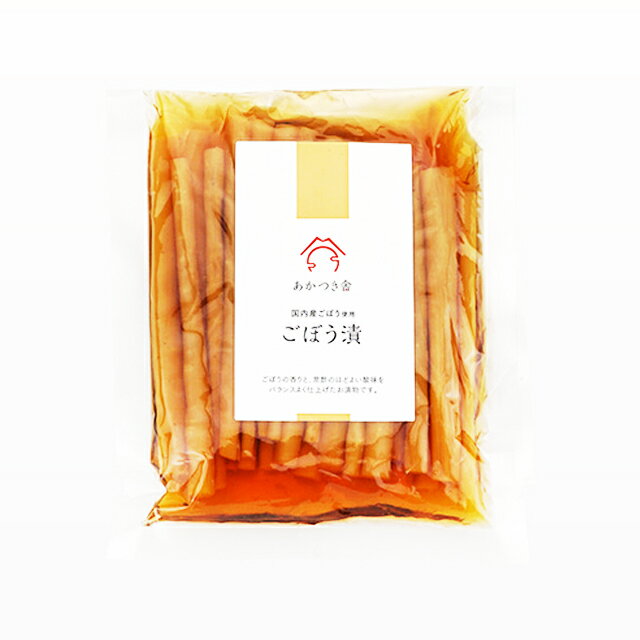 商品詳細 ■商品番号 252661 ■商品種別 あかつき舎　ごぼう漬　80g×2袋 ■内容量 80g×2袋 ■保存方法 直射日光、高温多湿を避けて保存してください。開封後は、密封して冷蔵庫(0℃～31℃)で保存し、お早めにお召し上がりください。 ■賞味期限 180日間 ■産地 鹿児島県 ■メーカー 株式会社サナス ■原材料 ごぼう、漬け原材料[糖類（異性化液糖、砂糖）、しょうゆ、食塩、みりん、黒酢]／　調味料（アミノ酸等）、酸化防止剤（ビタミンC）、酸味料、香辛料抽出物、　(一部に小麦・大豆を含む） コメント ごぼうの香りと、黒酢のほどよい酸味をバランスよく仕上げたお漬物です。洗わずにそのままお召し上がりください。 冷蔵庫で冷やして召し上がるのがおすすめです。 【代引き不可】 【日時指定不可】 【発送についての注意】 ・代引きは出来ません。（システム上選択は可能ですが無効になります） ・パケット発送の為、ポスト投函でのお届けです。日付指定は、ご利用いただけません。 ・商品の性質上、返品・キャンセルは出来ません。 ・包装・のし等のギフトの対応は出来ません。 ・他の商品を同時に購入した場合、同梱して発送いたしますが送料はかかりますのでご注意ください。