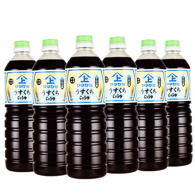 ヤマガミ醤油　薄口醤油　1000ml×6本セット　　上原産業　うすくち醤油　鹿児島南九州市 　　上原産業 うすくち醤油 鹿児島南九州市