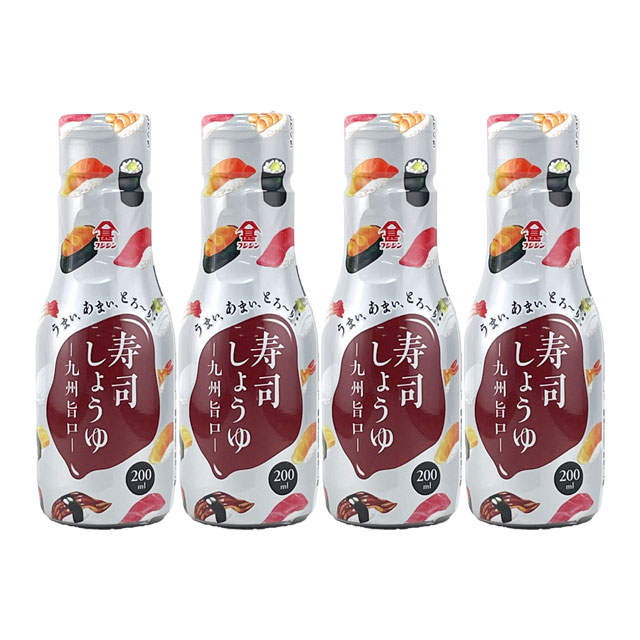 フジジン 寿司醤油 200ml × 4本 セット 富士甚醤油
