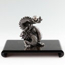 薩摩錫器 錫 置物 龍-HAYATO イブシ加工 台付 186F-5 岩切美巧堂 代引不可