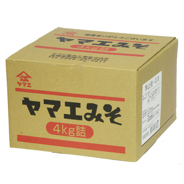 商品詳細 ■商品番号 110960 ■商品種別 味噌 ■内容量 4kg ■保存方法 別途商品に記載（製造日より約半年） ■賞味期限 直射日光を避け、開封後は冷蔵庫に保管してください。 ■栄養成分表示 0 ■メーカー ヤマエ食品工業（株） ■原材料 大麦、大豆（遺伝子組換えでない）、食塩、酒精、調味料（アミノ酸等）、甘味料（カンゾウ、ステビア）、ビタミンB2 コメント 練ることで、大麦の粒がなくなり、すじだけが残っている麦味噌です。