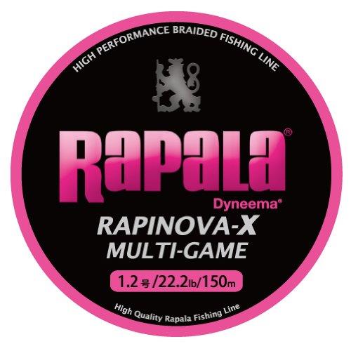 Rapala(ラパラ) PEライン ラピノヴァX マルチゲーム 150m 1.2号 22.2lb 4本編み ピンク RLX150M12PK
