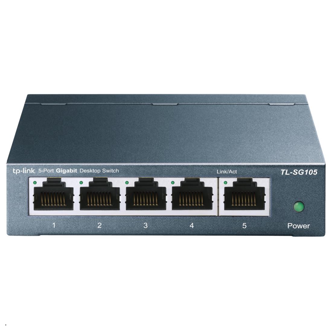 TP-Link 5ポート スイッチングハブ 10/100/1000Mbps ギガビット 金属筺体 設定不要 ライフタイム TL-SG105