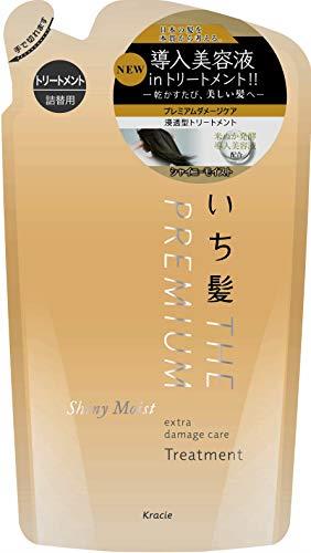 いち髪 THE PREMIUM 【シャイニーモイスト】 エクストラダメージケア 導入美容液 in トリートメント 詰め替え用 340g | ヘアケア コンディショナー メンズ レディース