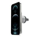 Belkin 車載ホルダー i Phone 15 / 14 / 13 / 12シリーズ用 MagSafe対応 エア コン吹き出し口用 WIC002BTGR シルバー