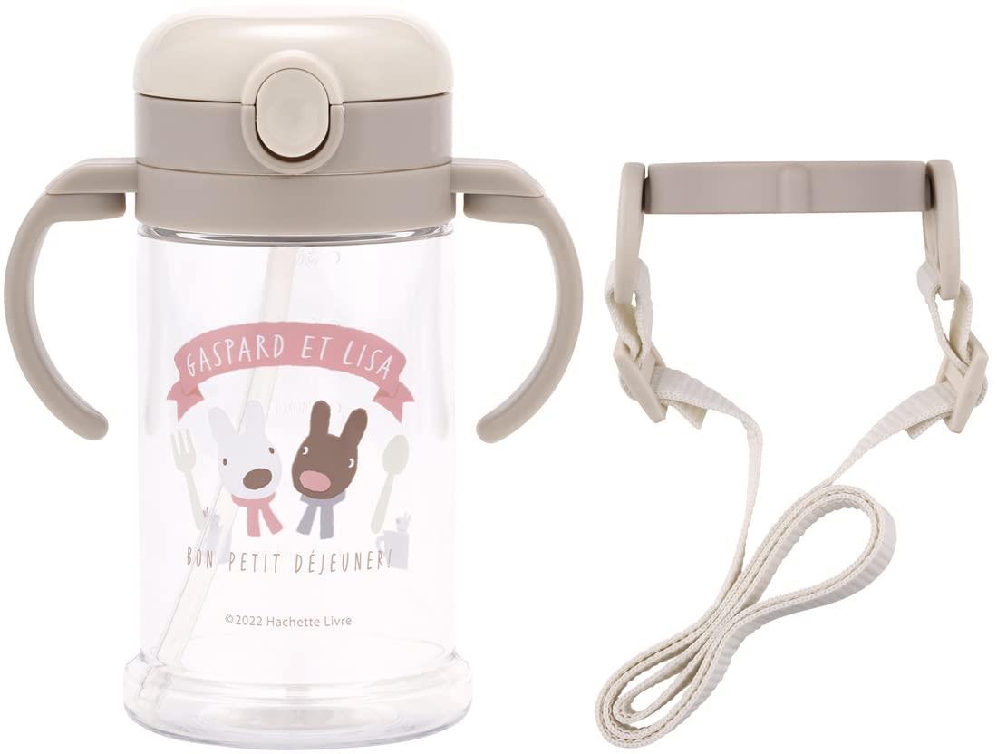 SKATER ベビー用 マグカップ ストロー付き コップ リサとガスパール 370ml KSHW2N