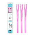 SUTENAI(ステナイ)シリコンストロー マイストローに最適 開いて洗えて、ブラシ不要 (MAGENTA-SEMI-CLEAR-)
