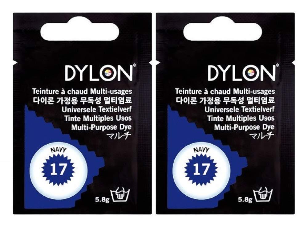DYLON ダイロン マルチ (衣類 繊維用染料) 5.8g col.17 【2個セット】 ネイビー 日本正規品