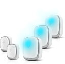 KULUSUPA ワイヤレスチャイム 玄関チャイム 電池不要 自動発電 音と光で呼び出しチャイムセット 7色led 4段階音量調節38曲選択 防水防塵 介護呼び...