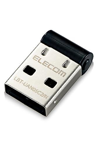 エレコム Bluetooth USB アダプタ USB-Aコネクタ Class2 Bluetooth4.0 超小型 省電力 EDR/LE対応 Windows 11/10/8.1/8/7 対応 ブラック LBT-UAN05C2/N