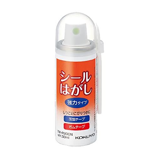 サイズ：50ml◆商品名：コクヨ シールはがし 強力タイプ ヘラ付 TW-P200型番:TW-P200容量:50ml主成分:酢酸ブチル・ミネラルスピリット・シクロヘキサン・LPG容器外寸法:φ35・106付属品:ヘラ1本説明 商品紹介 両面テープやガムテープなどのこびりついたテープをはがし、頑固な汚れを落とす強力タイプ。 商品名：コクヨ シールはがし 強力タイプ ヘラ付 TW-P200 両面テープやガムテープなどのこびりついたテープをはがし、頑固な汚れを落とす強力タイプ。