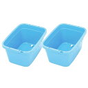【ネット限定 2個セット】 新輝合成 トンボ 角型 タライ 水抜き栓付き ホース穴付き 食品衛生法適合 60型 62リットル ブルー 2個セット 幅66×奥行4...