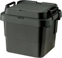 リス(RISU) 収納ボックス トランクカーゴ 30L ブラック 日本製 TC-30S コンテナ ボックス スタッキング 屋外収納 キャンプ 防水