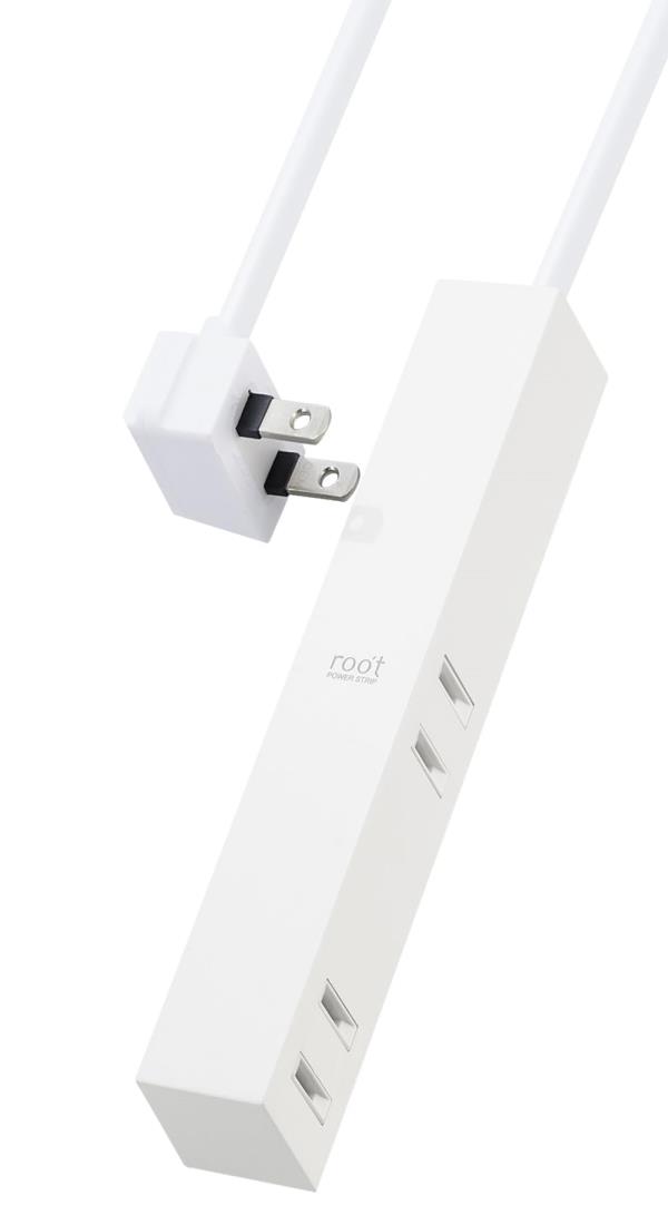 エレコム 電源タップ 見せるインテリア roo’t(ルオット) 4個口 2.5m ホワイト AVT-D3-2425WH