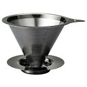 HARIO(ハリオ) ダブルメッシュメタルドリッパー 1~4杯用 メタルブラックステンレス製 熱湯・食洗器OK DMD-02-MBK(3)