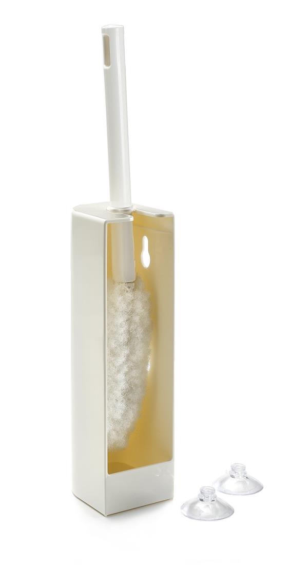 サンコー やわらか トイレブラシ ケース付 水だけでも汚れが落とせる特殊繊維 傷がつきにくい コンパク..