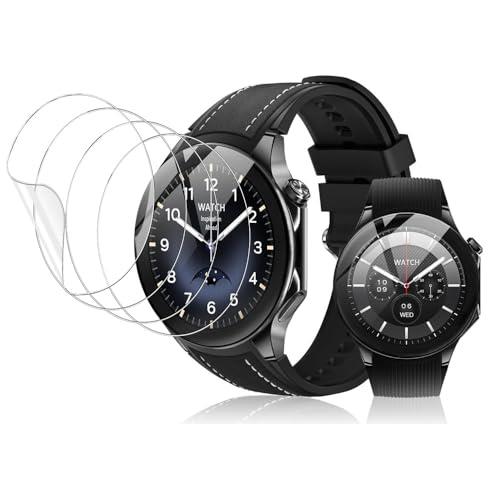 【LAZIRO 2024新しいバージョン】ceyot スマートウォッチ 1.43インチ 保護フィルム(4枚入り)24時間内気泡自動消え TPU製 超薄型 高透過率(反射低減) 耐指紋 撥油性 ceyot 保護フィルム