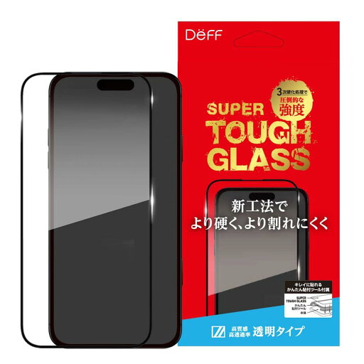 Deff ディーフ i Phone16用 ガラスフィルム 保護 フィルム 全面保護 透明 SUPERTOUGH (6.7inch 16Plus) Deff ディーフ i Phone16用 ガラスフィルム 保護 フィルム 全面保護 透明 SUPERTOUGH (6.7inch 16Plus)