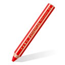 ステッドラー(STAEDTLER) 色鉛筆 あか レッド 6本 ノリスジュニア 水彩色鉛筆 太軸 140-2*6