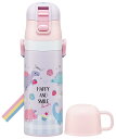 スケーター(Skater) 子供用 ステンレス 水筒 2way 直飲み 470ml コップ飲み 430ml ハッピー&スマイル レインボー 子供に優しい軽量タイプ 女の子 保温・保冷waterbottle スポーツボトル かわいい キッズ 子供 こども 水瓶 SKDC4-A