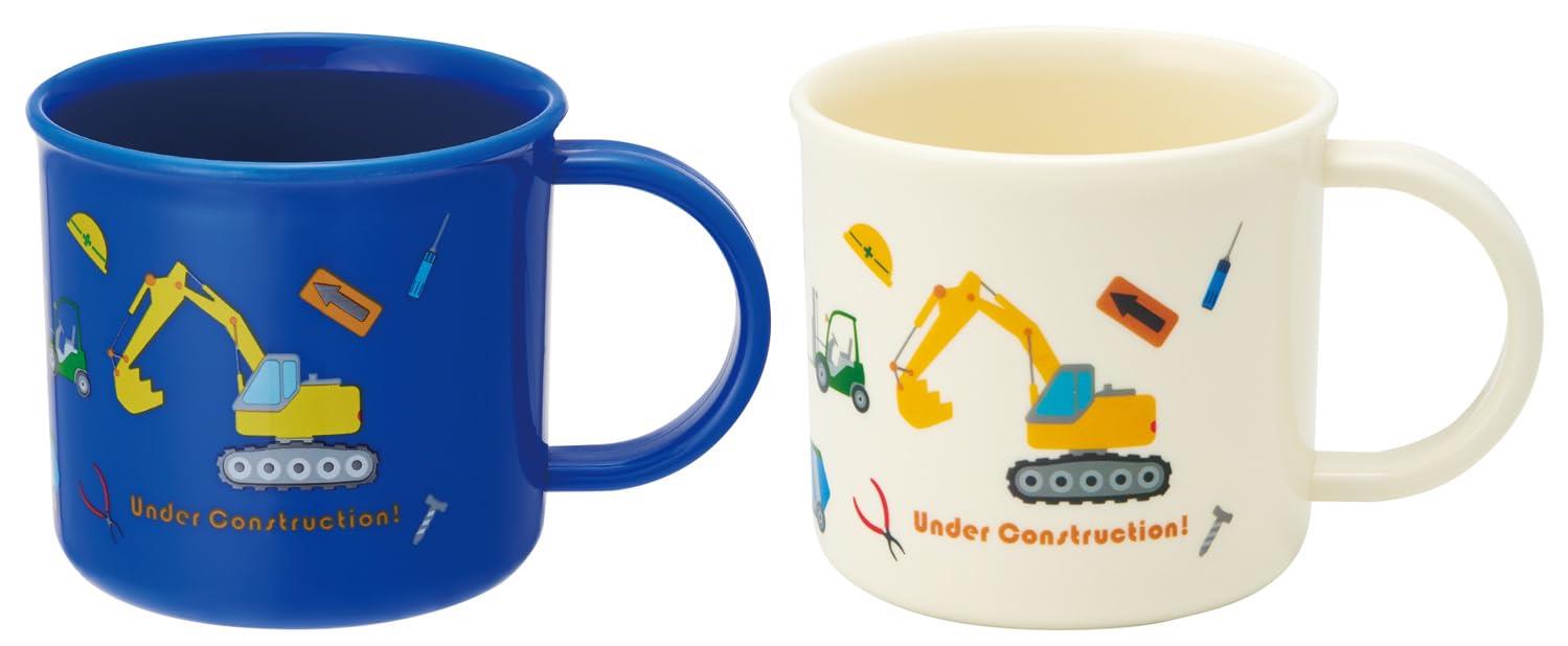 スケーター(Skater) お弁当 プラコップ 200ml 2個セット 子供用 抗菌 食洗機対応 日本製 はたらくクルマ KE4AAGW