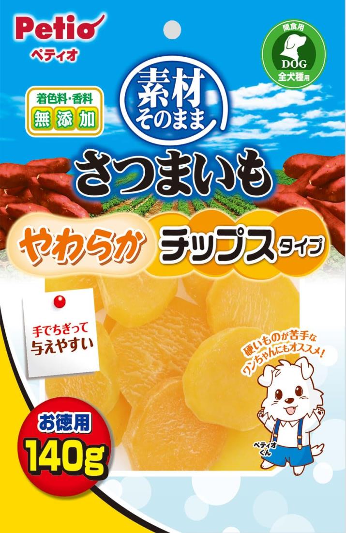 ペティオ (Petio) 素材そのまま さつまいも やわらかチップスタイプ 140g