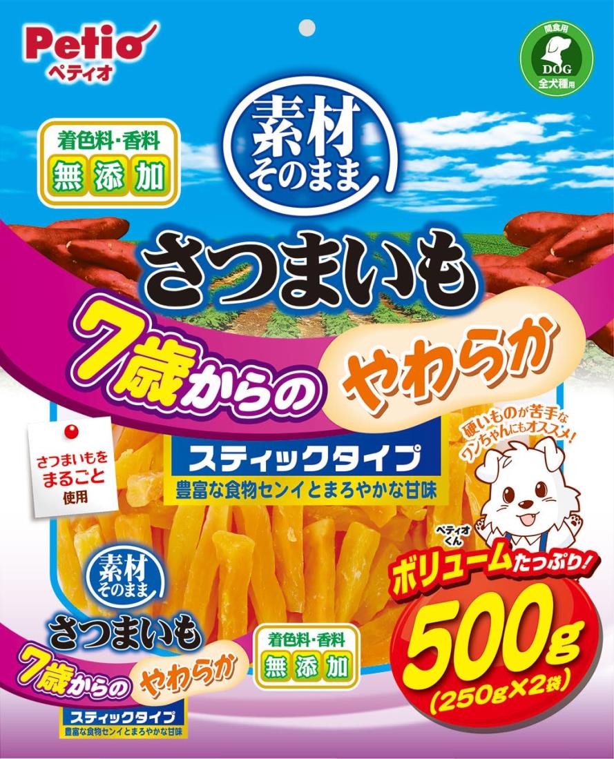 ペティオ (Petio) 素材そのまま さつまいも 7歳からのやわらかスティックタイプ 500g