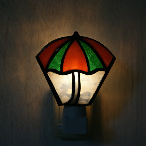 ステンドグラスお休みランプ・パラソル（C）