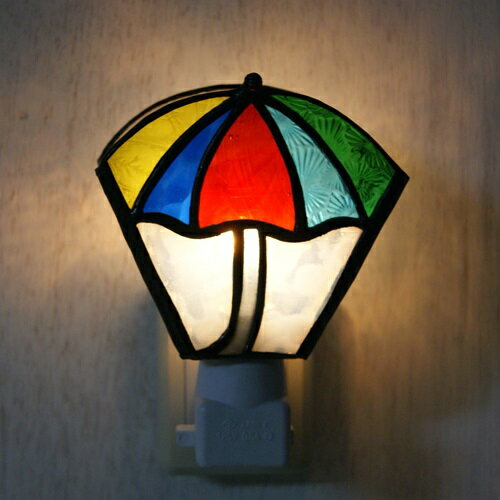 ステンドグラスお休みランプ・パラソル（D）