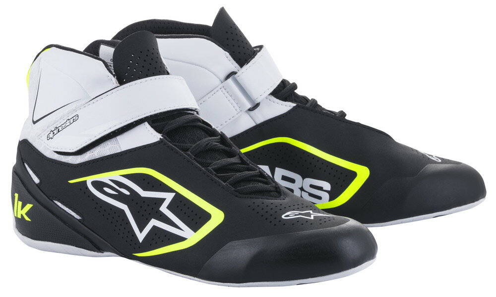 alpinestars(アルパインスターズ) TECH-1 K V2 KART SHOES BLACK WHITE YELLOW FLUO サイズ：4.5 品番：2712022-125-4.5