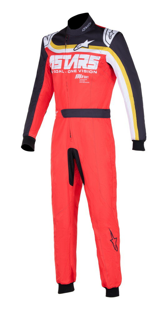 alpinestars(アルパインスターズ)　KMX-9 V2 GRAPH 2 KART SUIT RED BLACK BRASS BROWN サイズ：48 品番：3356321-3008-48