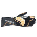 alpinestars(アルパインスターズ)　TECH-1 ZX V4 GLOVES BLACK ORANGE FLUO サイズ：M 品番：3550224-156-M