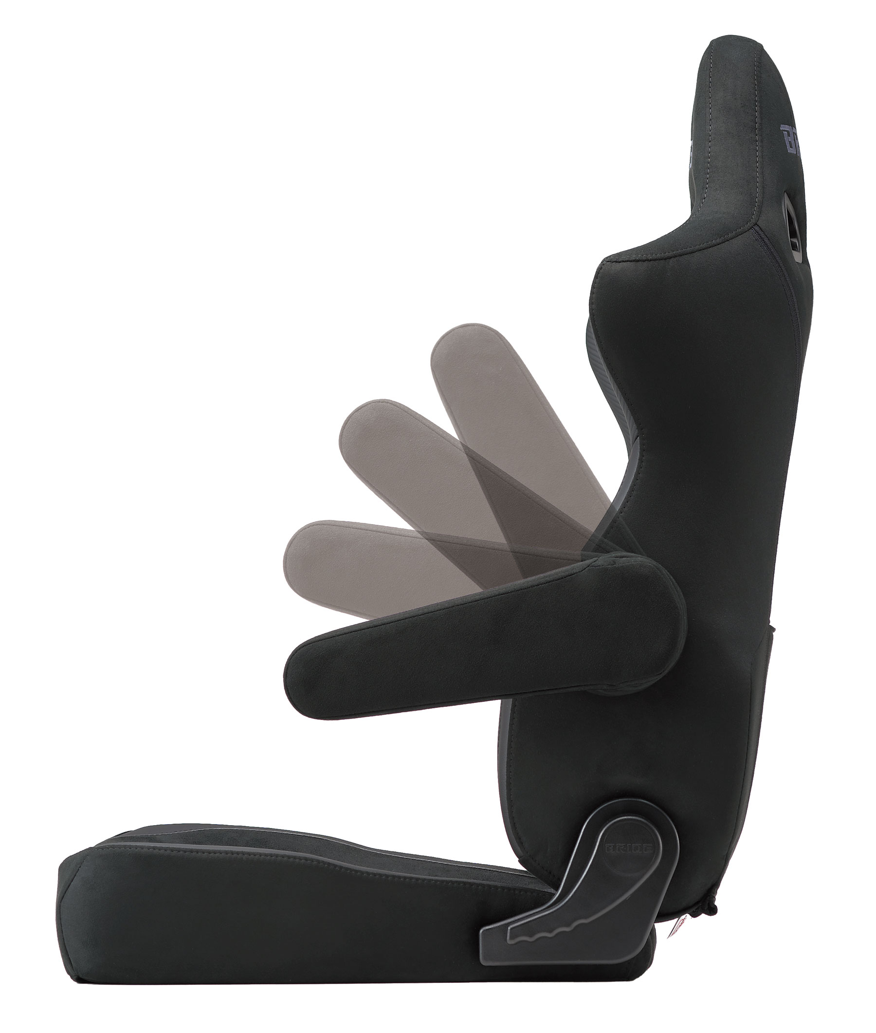 BRIDE(ブリッド) 有段式アームレスト 右用 レッド 品番：P63BBN