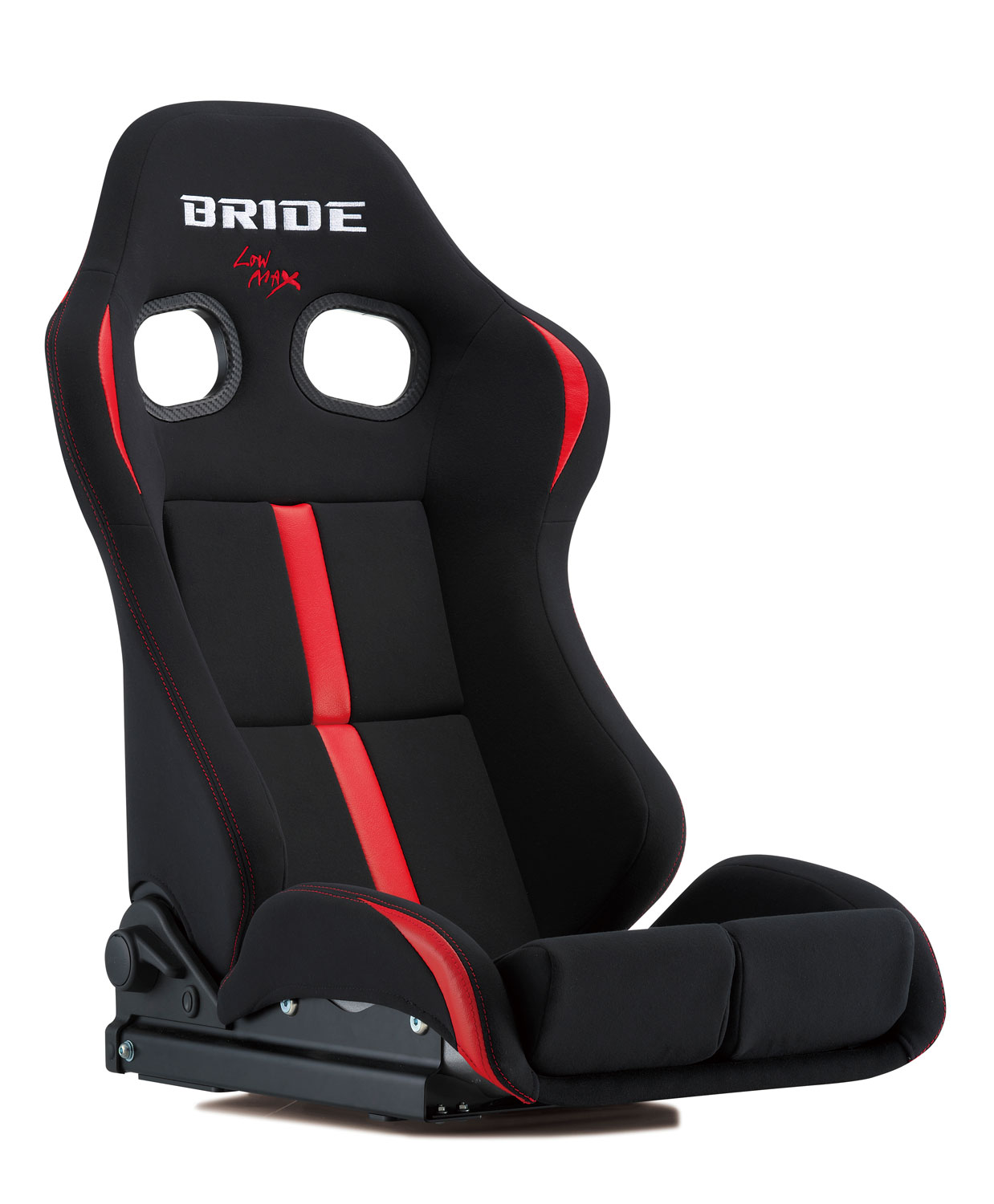 BRIDE(ブリッド) リクライニングシート STRADIA III REIMS FRP製/シルバーシェル ブラック&レッド スタンダードクッション 品番：G71BNF