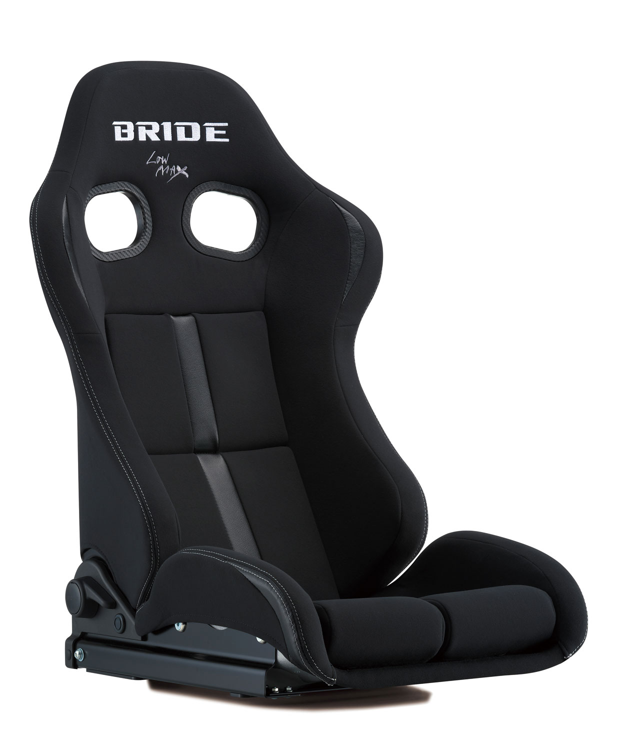 BRIDE(ブリッド) リクライニングシート STRADIA III REIMS FRP製/シルバーシェル ブラック&ブラック ロークッション 品番：G72ANF