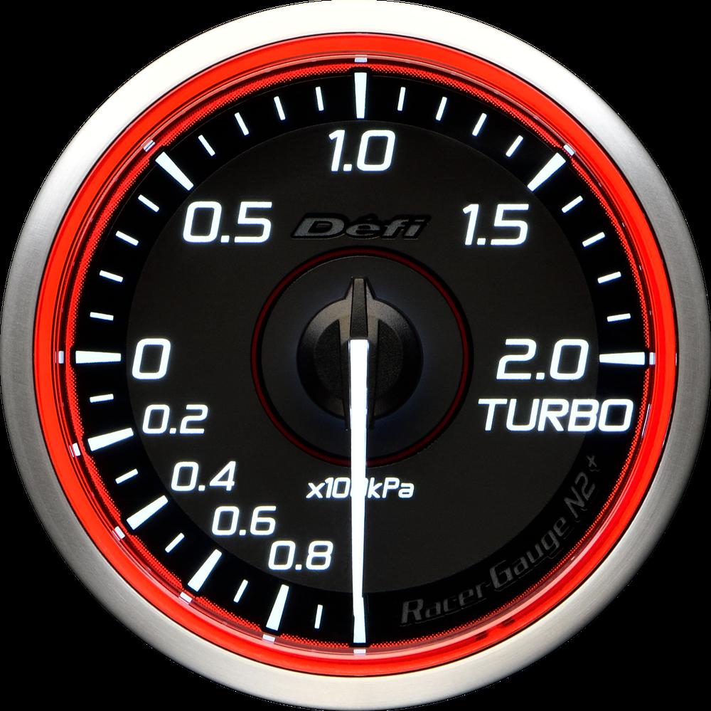 Defi(デフィ) RacerGauge N2Plus φ60 ターボ計2.0(TURBO) 【レッドモデル】 品番：DF19502