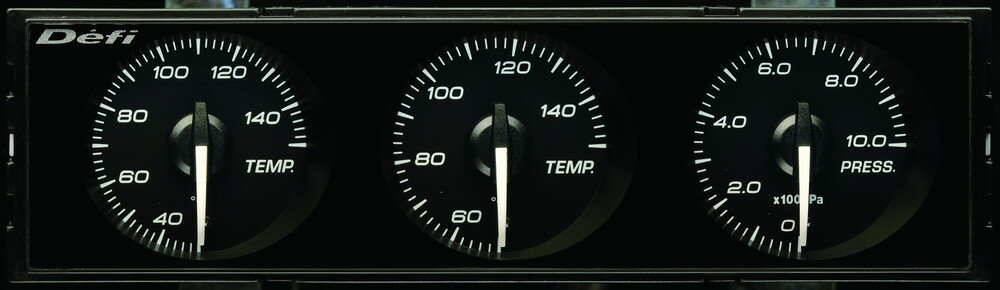 Defi(デフィ) DIN Gauge Style21 3連メーター 白文字/白指針　品番：DF14401