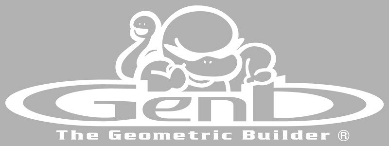 Genb(玄武) 『Genb×玄ガメ&ハブ太』ステッカー ［230ミリ White］ 品番：ST230GGW