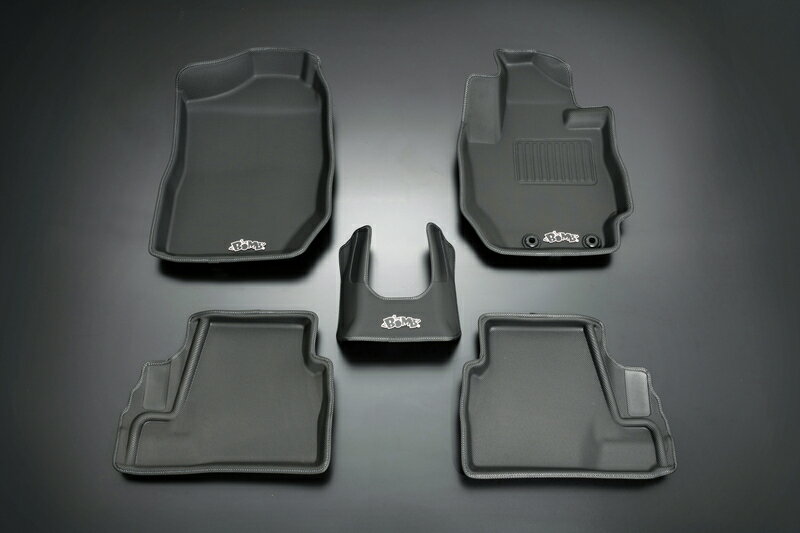 Genb(玄武) アクティブ3Dフロアマット [JB64W/JB74W 4AT専用]イエローステッチ 品番：OMA02YJ