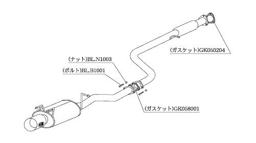 柿本 改 マフラー Kakimoto.R ホンダ プレリュード E-BA5 87/4-91/9 ※配送先制限あり 品番：HS303