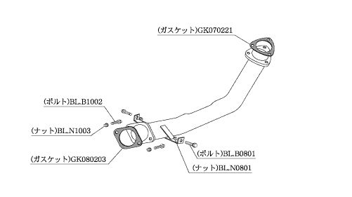 柿本 改 フロントパイプ Standard 日産 フェアレディZ 2by2 E-PGZ31 85/10-89/7 品番：NF321