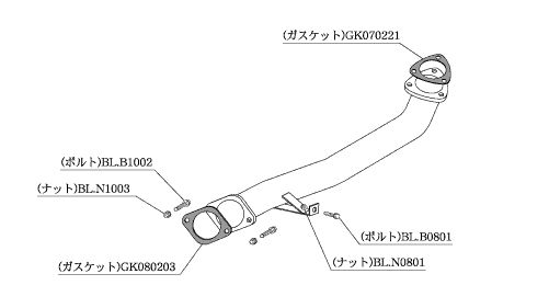 柿本 改 フロントパイプ Standard 日産 スカイライン セダン(4ドア) GF-ER34 98/5-01/6 品番：NF348